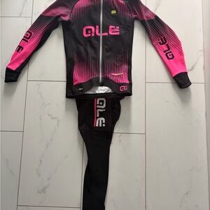 ALE Insulated Cycling bibs and jacket
